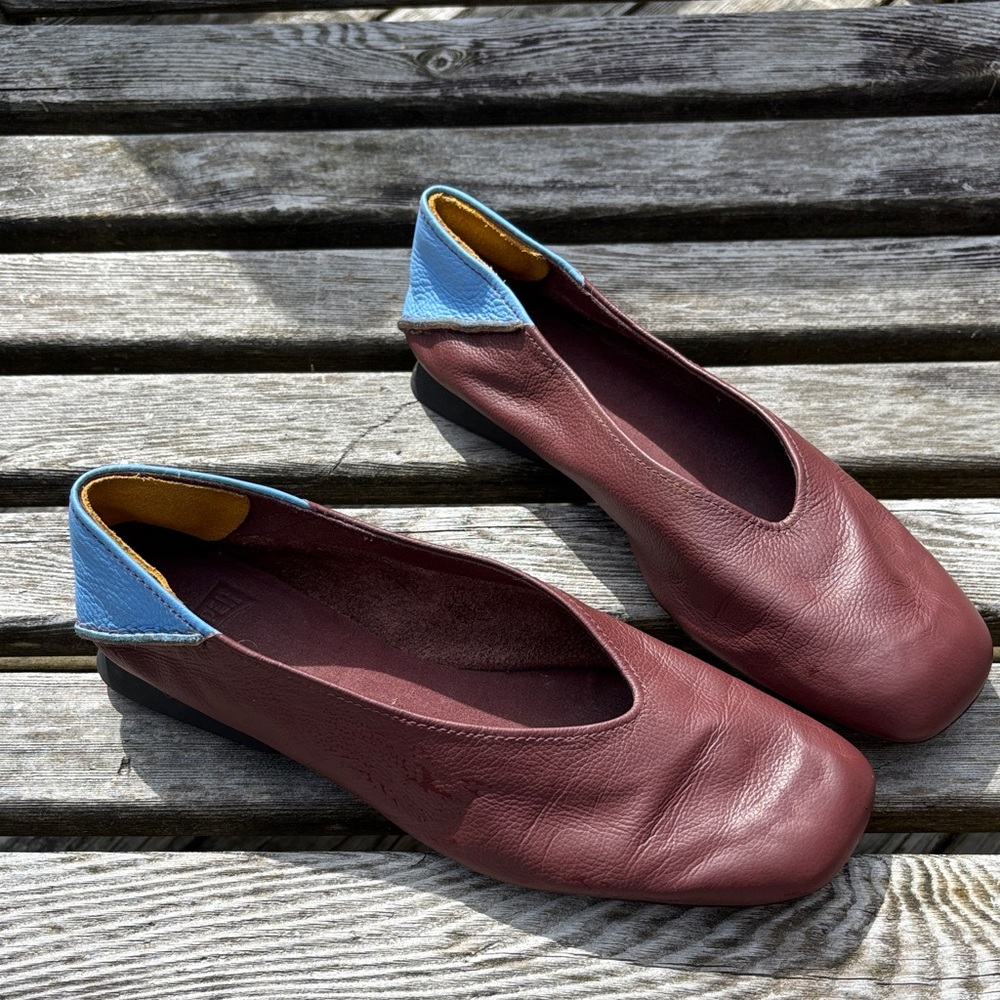 Camper Cassie Myra burgundy and blue size 39